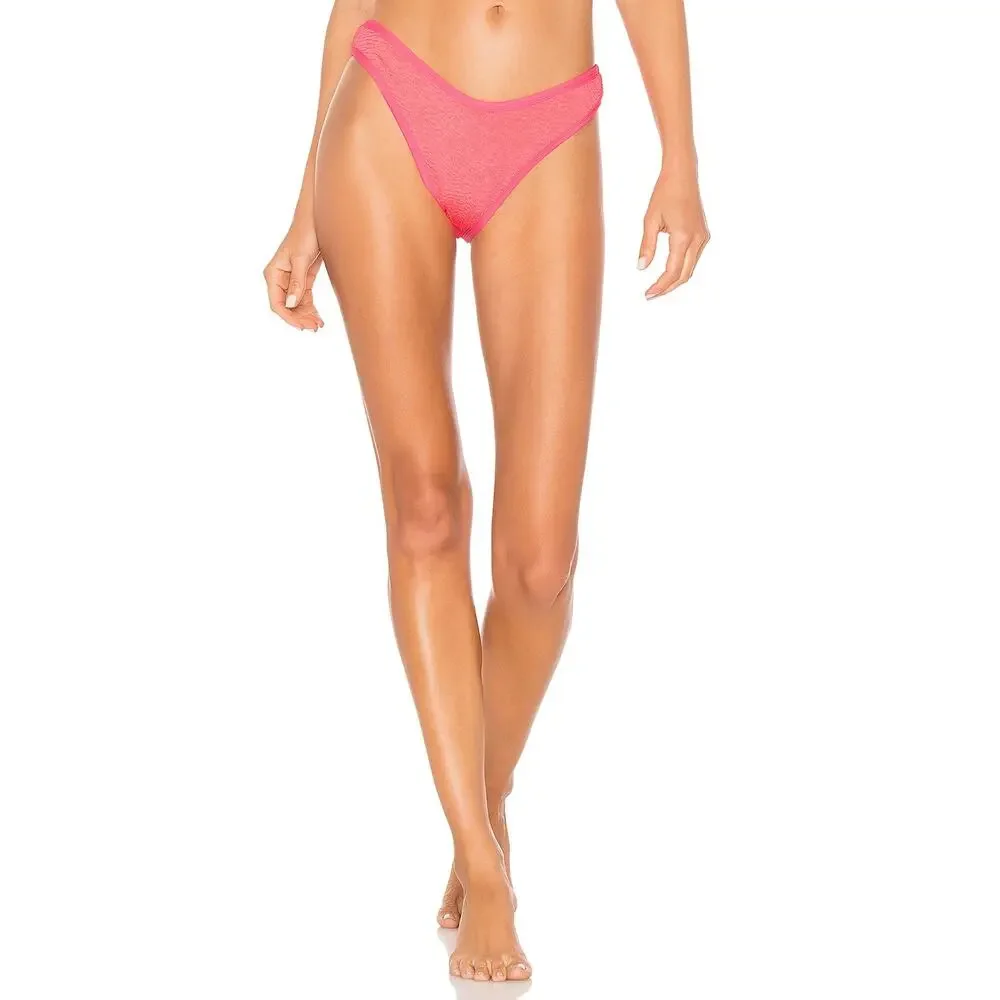 L*Space Whiplash Bikini Bottom Neon Pink Size Medium New